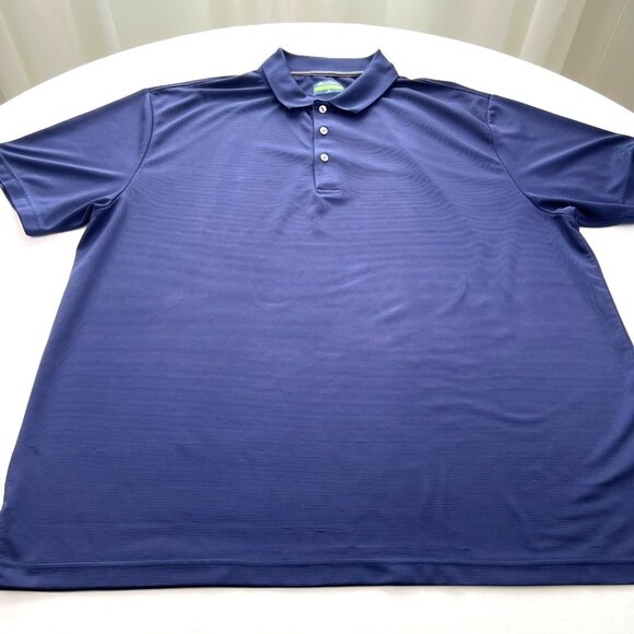 Ben Hogan Performance Mens 3XL Navy Polo Golf Shirt Ribbed Embroidered Logo - Picture 9 of 9
